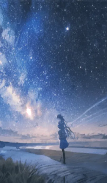 [LINE着せ替え] 銀河の冬空 #MK018。の画像1
