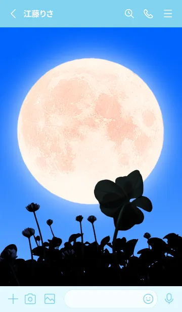 [LINE着せ替え] 七つ葉のクローバー & Full Moon #7-1の画像2
