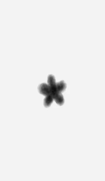 [LINE着せ替え] シンプルな水彩画風の花（黒）の画像1