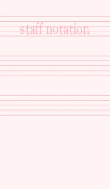 [LINE着せ替え] 五線譜1 桜色の画像1