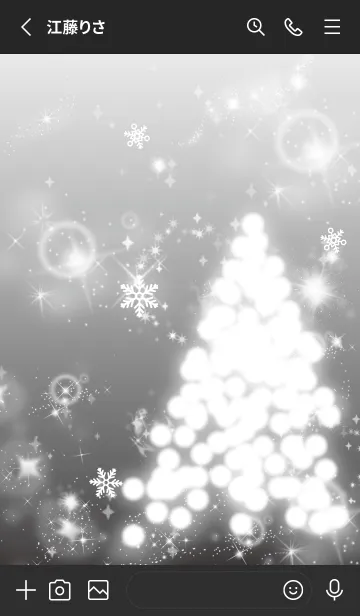 [LINE着せ替え] 黒 : ホワイトクリスマスの着せ替えの画像2