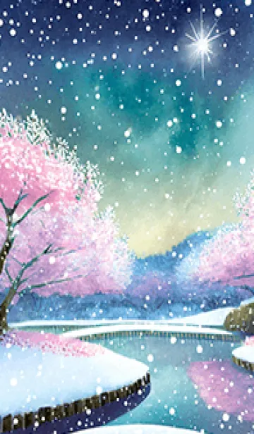 [LINE着せ替え] 優美な冬の風景の着せかえ(Winter-1069)の画像1