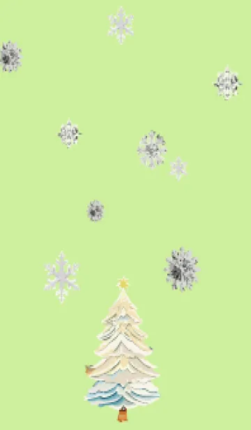 [LINE着せ替え] moss green 白いクリスマスの画像1