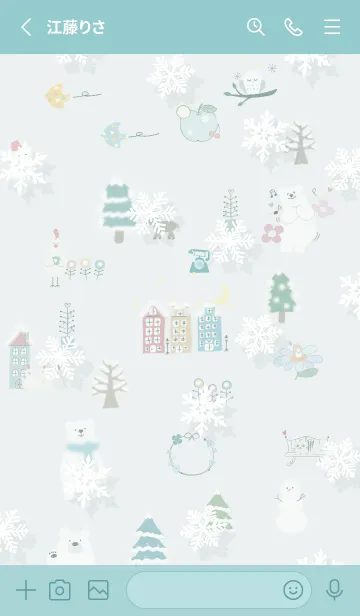 [LINE着せ替え] bluegreen♡雪が舞う北欧06_1の画像2