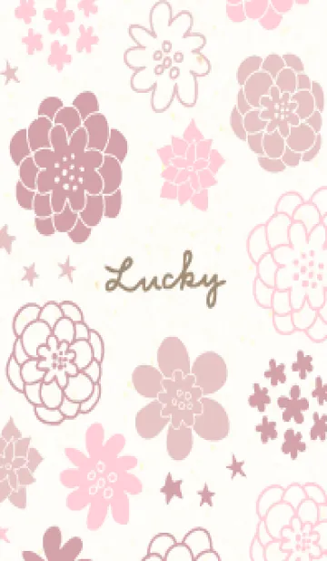 [LINE着せ替え] 北欧風 花と星22の画像1