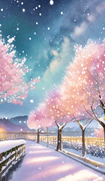 [LINE着せ替え] 優美な冬の風景の着せかえ(Winter-1077)の画像1