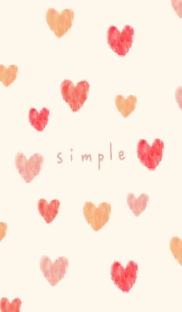 [LINE着せ替え] シンプル 水彩 ハート19の画像1