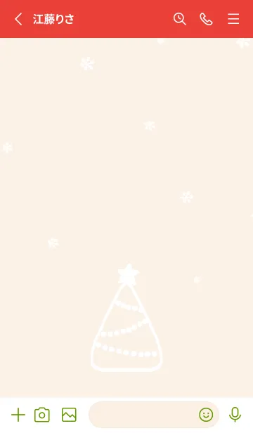 [LINE着せ替え] クリスマス 着せかえ (赤)_修正版の画像2
