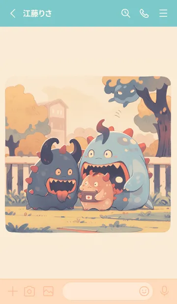 [LINE着せ替え] かわいいモンスター ファイル 1の画像2