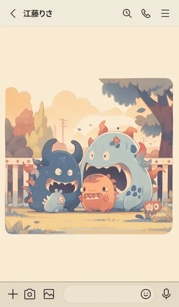 [LINE着せ替え] キュートモンスターファイル2の画像2