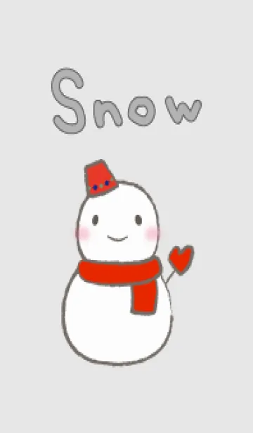 [LINE着せ替え] 雪だるまのスノウ着せかえ (グレー)_修正版の画像1