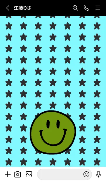 [LINE着せ替え] 手書き スタースマイル 64の画像2