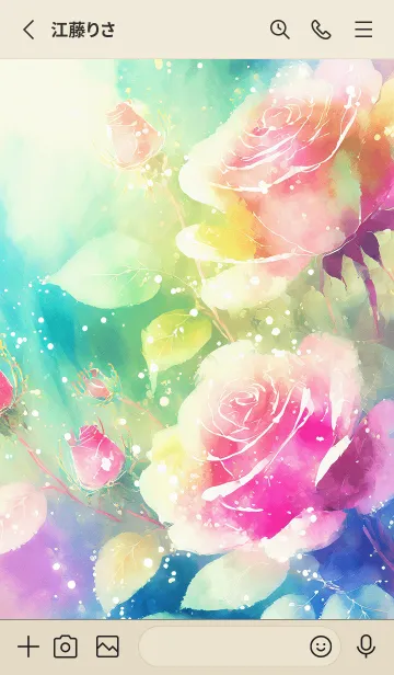 [LINE着せ替え] 薔薇(バラ)の花の着せかえ(R1136)の画像2