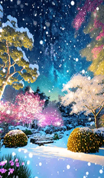 [LINE着せ替え] 優美な冬の風景の着せかえ(Winter-1085)の画像1