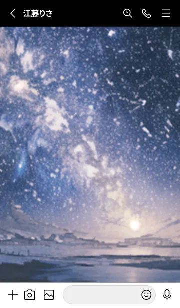 [LINE着せ替え] 銀河の冬空 #ML323。の画像2
