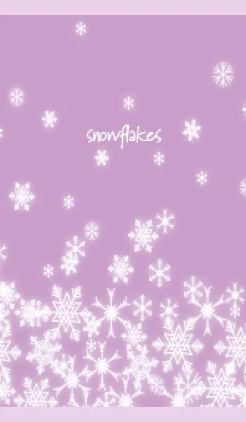 [LINE着せ替え] 輝く雪の結晶 薄い紫の画像1