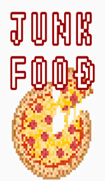 [LINE着せ替え] ドット絵着せ替え：ジャンクフード 食べ物の画像1