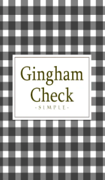 [LINE着せ替え] Gingham Check Black - SIMPLE 27の画像1