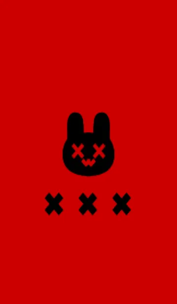 [LINE着せ替え] 地雷うさぎ(black1-01)の画像1