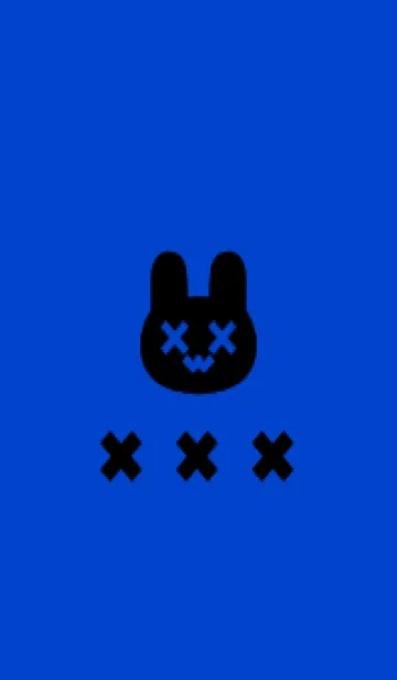 [LINE着せ替え] 地雷うさぎ(black1-08)の画像1