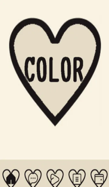 [LINE着せ替え] beige color F48の画像1