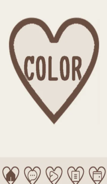 [LINE着せ替え] brown color F47の画像1