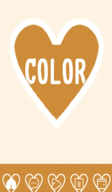 [LINE着せ替え] brown color F49の画像1