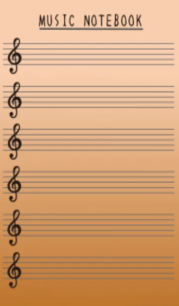 [LINE着せ替え] 音楽カラーノート/ブラウングラデーションの画像1