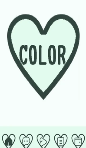 [LINE着せ替え] green color F95の画像1