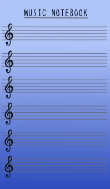 [LINE着せ替え] 音楽カラーノート/濃青グラデーションの画像1