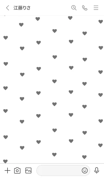 [LINE着せ替え] pattern_heart :white grayの画像2