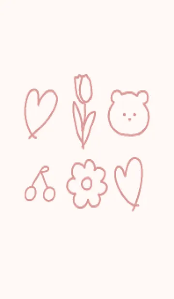 [LINE着せ替え] 大人のおしゃれ着せかえ (ivory pink)の画像1