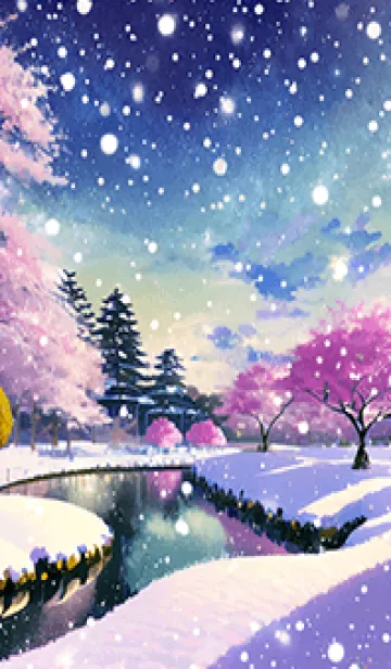 [LINE着せ替え] 優美な冬の風景の着せかえ(Winter-1093)の画像1