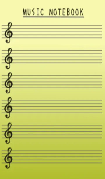 [LINE着せ替え] 音楽カラーノート/ライムグリーングラデの画像1