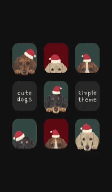 [LINE着せ替え] DOGS - ダックスフンド - クリスマスの画像1