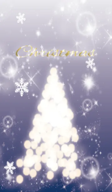 [LINE着せ替え] 青 : ホワイトクリスマスの着せ替えの画像1