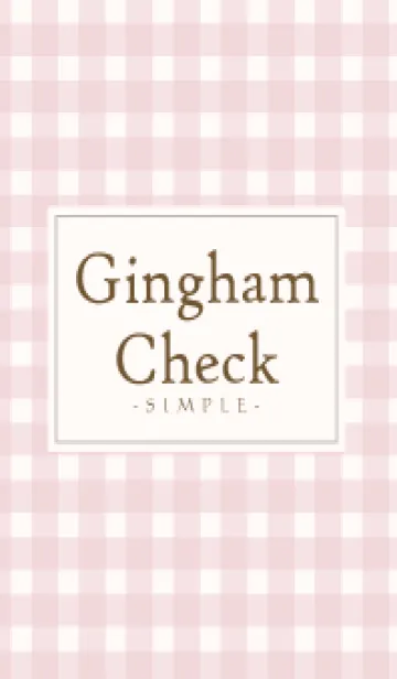 [LINE着せ替え] Gingham Check Natural Pink - SIMPLE 27の画像1