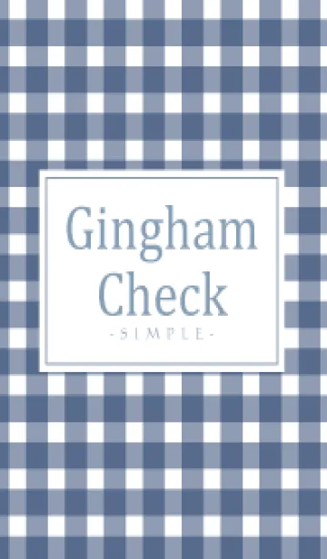 [LINE着せ替え] Gingham Check Navy - SIMPLE 27の画像1