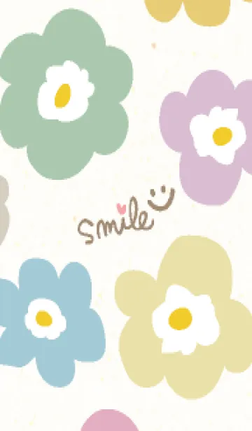 [LINE着せ替え] 北欧風 カラフルお花8の画像1