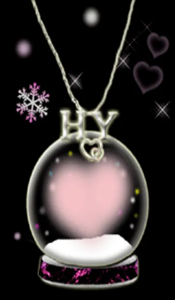 [LINE着せ替え] イニシャル32 H&Y  スノードームの画像1