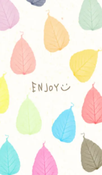 [LINE着せ替え] 葉っぱ カラフル 大人11の画像1