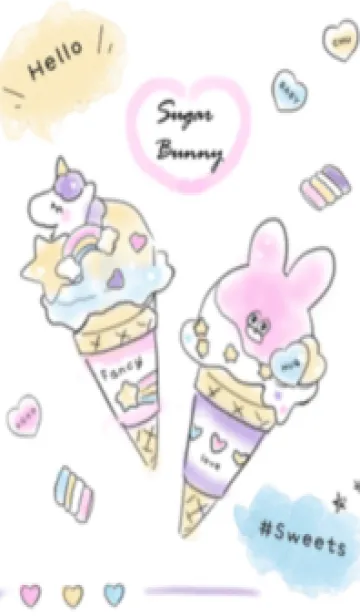 [LINE着せ替え] Sugar bunny sweetの画像1