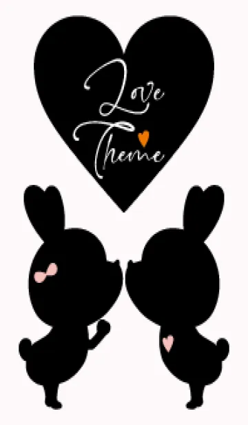 [LINE着せ替え] LOVE THEME Black & Pink.49の画像1