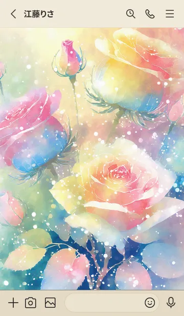 [LINE着せ替え] 薔薇(バラ)の花の着せかえ(R1163)の画像2