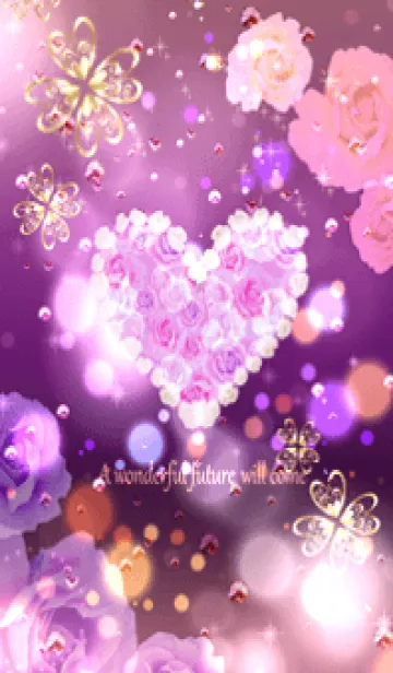 [LINE着せ替え] 最強愛情運急上昇恋する薔薇ハート・13の画像1