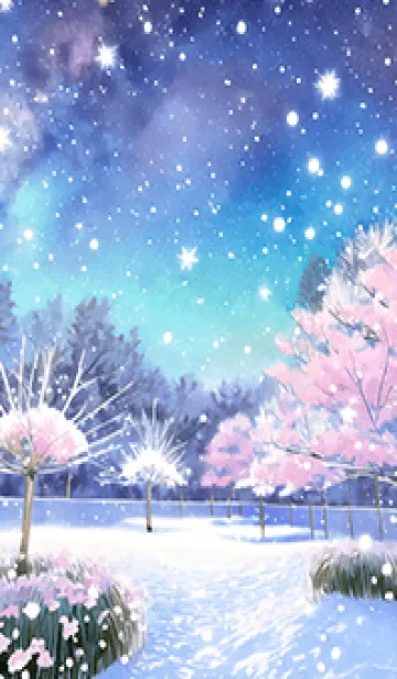 [LINE着せ替え] 優美な冬の風景の着せかえ(Winter-1114)の画像1