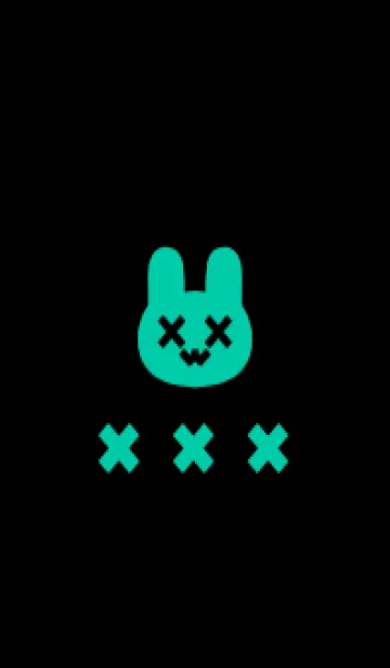 [LINE着せ替え] 地雷うさぎ(black2-06)の画像1