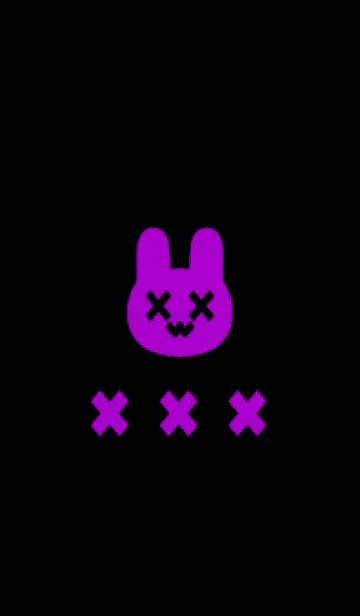 [LINE着せ替え] 地雷うさぎ(black2-09)の画像1