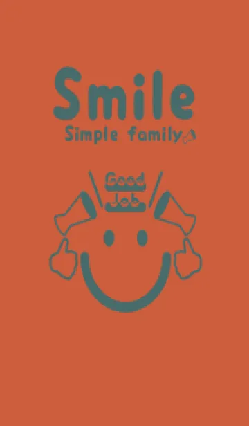 [LINE着せ替え] スマイル＆グッジョブ 樺色の画像1