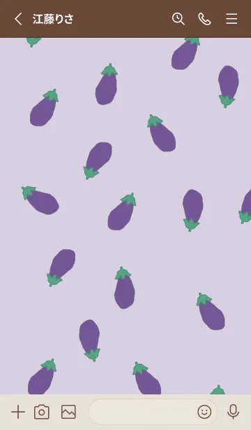 [LINE着せ替え] nasu pattern/ dustypurpleの画像2